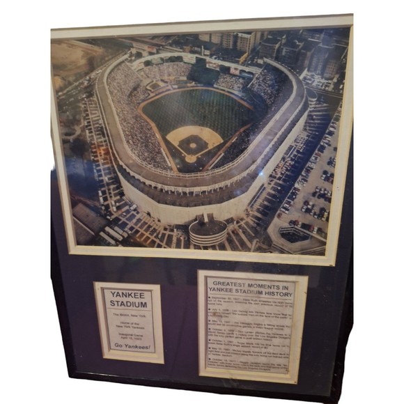 Legends Never Die - 1970s Yankee Stadium Framed Memorabilia - Picture 4 of 5